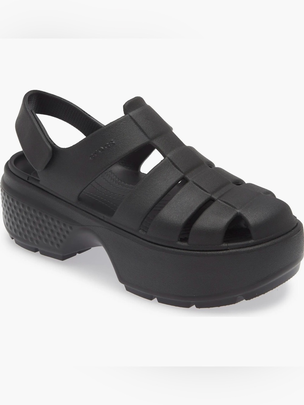 Crocs Stomp Platform Fisherman Sandal - Black